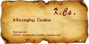 Kőszeghy Csaba névjegykártya